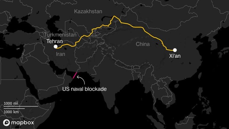 Iran turns to China rail link to try to bypass US blockade