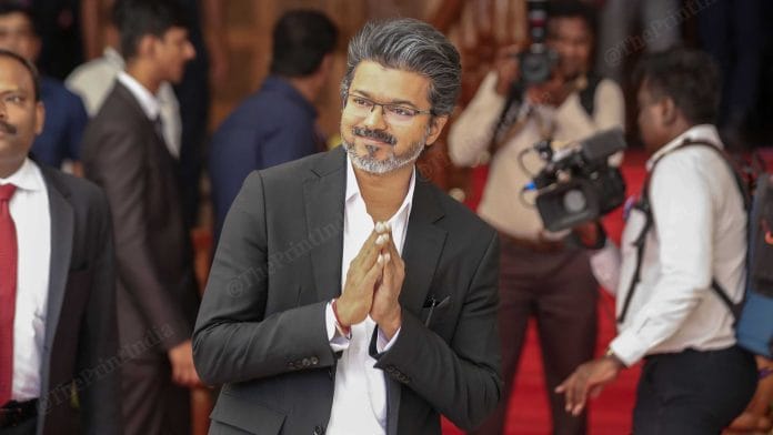 Tamil Nadu Chief Minister Vijay arrives at Tamil Nadu House in New Delhi on May 27, 2026. ThePrint photo by Suraj Singh Bisht