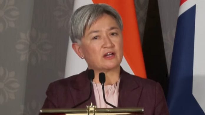 Australian Foreign Minister Penny Wong (Photo/YouTube/MEA) | ANI