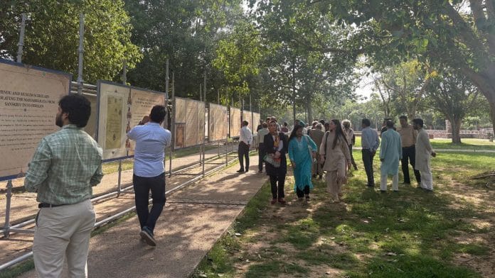 The exhibition, Shared Epic World, took place at the Garden Amphitheatre in Sunder Nursery | Sakshi Mehra, ThePrint