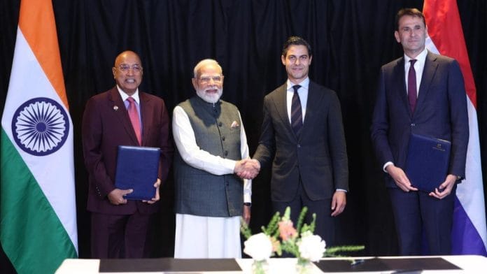 Prime Minister Narendra Modi with the Netherlands PM Rob Jetten during the bilateral talks | Source: X, @narendramodi