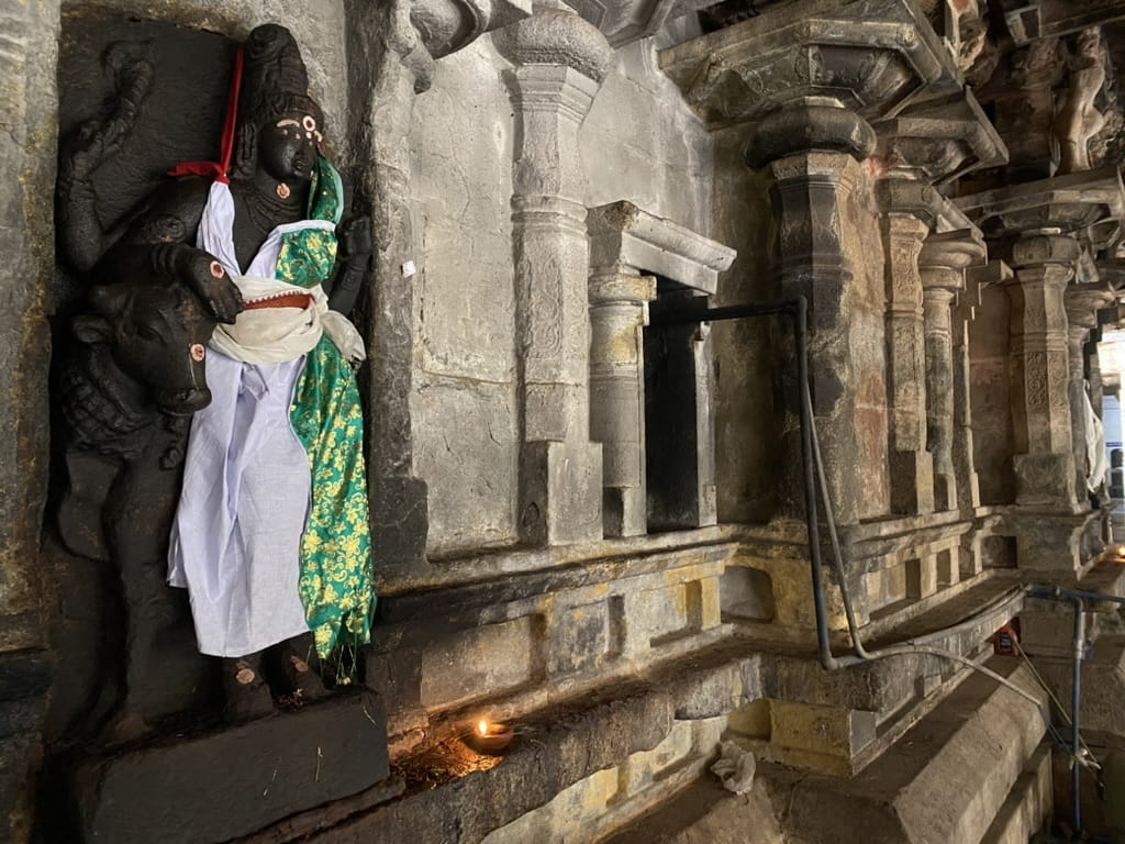 The idol of Ardhanarishvara at the Nagapattinam temple in Tamil Nadu | Anirudh Kanisetti