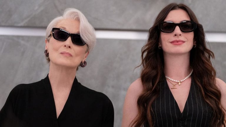 Miranda Priestly hangs her own coat in The Devil Wears Prada 2. Somehow, it works