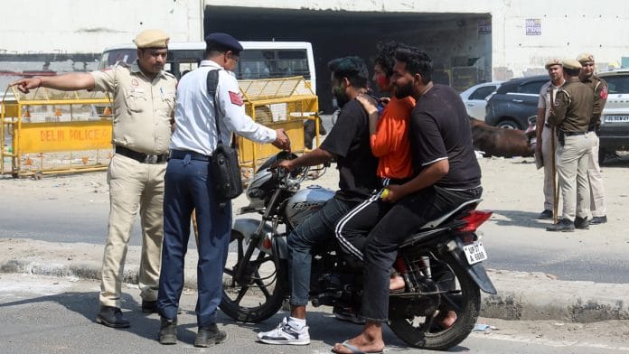 Representational image | File photo of Delhi Traffic Police personnel | ANI