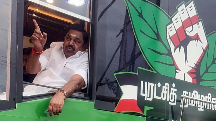 File photo of AIADMK gen secy and former Tamil Nadu CM EPS during 'Save the People, Rescue Tamil Nadu' campaign, on 23 July 2025 | ANI