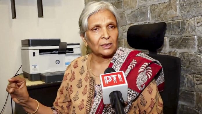 Representational Image | Giribala Singh, retired judge and mother-in-law of Twisha Sharma, a 33-year-old woman who was found hanging at her marital home in the Katara Hills area last week, speaks to the media, in Bhopal, Tuesday, May 19, 2026. The suspicious death of Twisha Sharma has taken a critical turn as a Bhopal court has rejected the anticipatory bail plea of her absconding lawyer-husband, Samarth Singh. (PTI Photo)