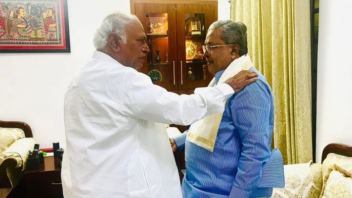 Siddaramaiah meets Mallikarjun Kharge | ANI X handle