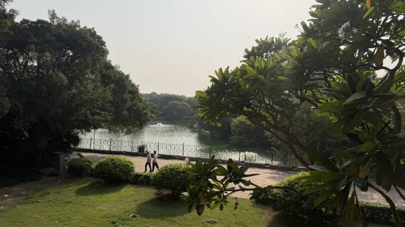 The Deer Park and lake in Hauz Khas Village. Triya Gulati | ThePrint