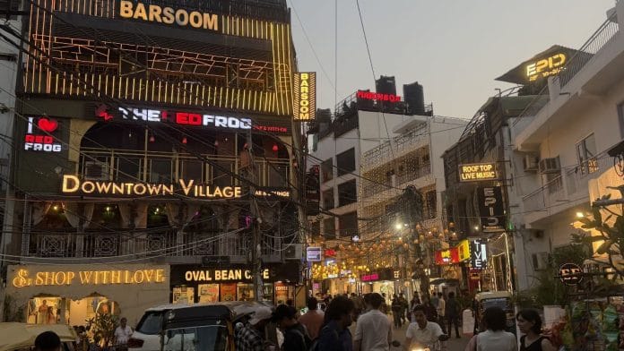 As the sun sets, Hauz Khas Village comes to life. Triya Gulati | ThePrint