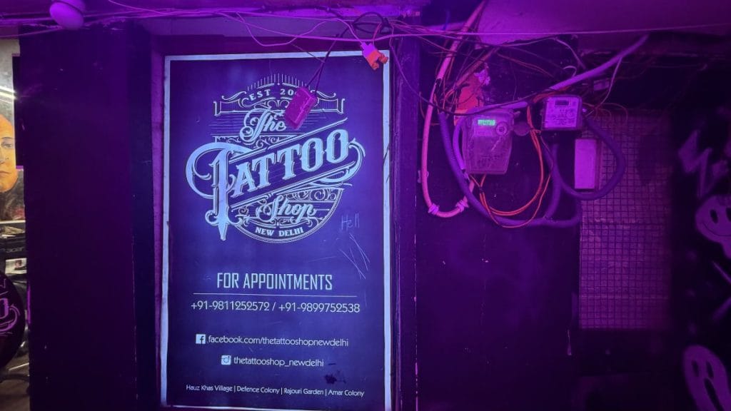 A tattoo parlour at Hauz Khas Village. Triya Gulati | ThePrint