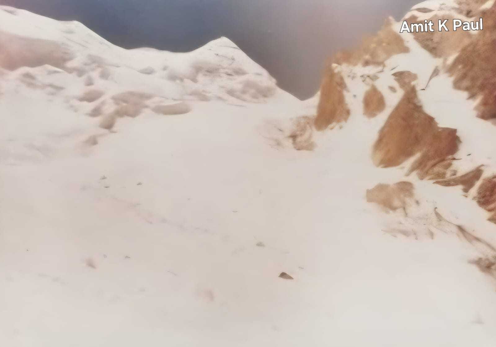 The avalanche site where 2/Lt Poondir and his team were martyred