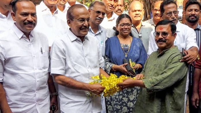 Senior IUML leader P. K. Kunhalikutty during the campaign for the Kerala assembly elections 2026, in Malappuram this March | ANI video grab