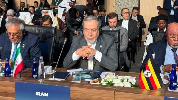 File photo of Iranian Foreign Minister Seyed Abbas Araghchi (centre) | X @araghchi