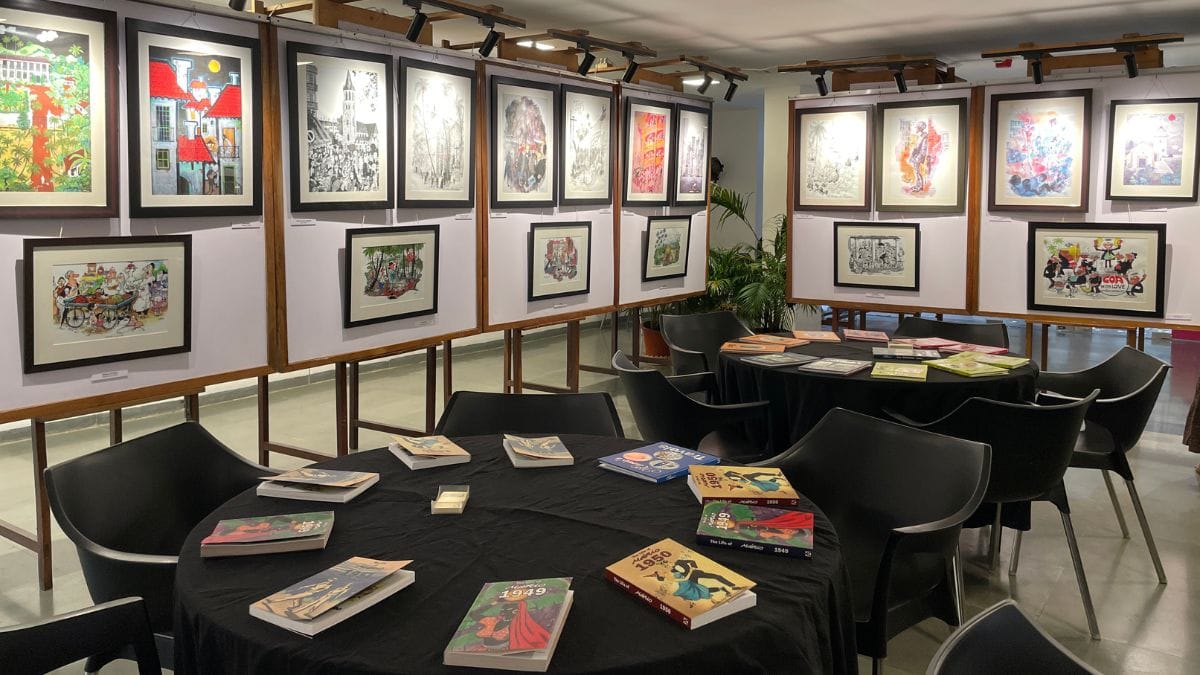 Mario Miranda displayed at Kala Academy exhibition | Karanjeet Kaur
