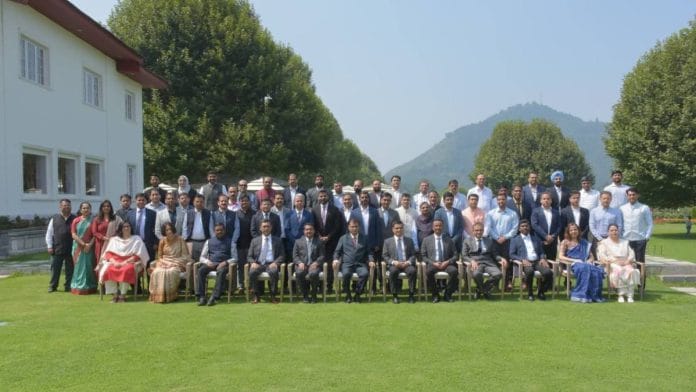 Officers of the Enforcement Directorate (ED) after their quarterly review meeting in Srinagar last September | By special arrangement