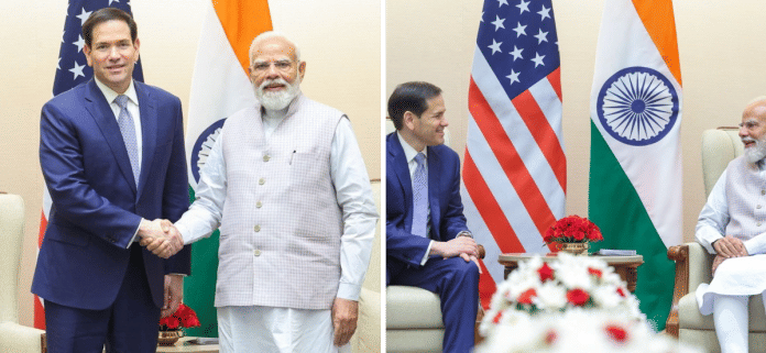 Marco Rubio and Narendra Modi share a handshake | PTI