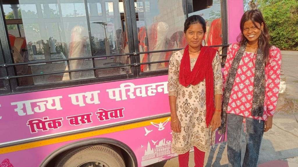 Aarti Kumari (Left) and Ragini Kumari have bigger dreams than just the Pink bus. Krishan Murari | ThePrint