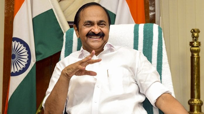 Thiruvananthapuram: Newly sworn-in Kerala Chief Minister VD Satheesan takes charge at his office in the state secretariat, in Thiruvananthapuram, Monday, May 18, 2026. (PTI Photo)