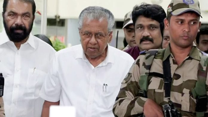 Pinarayi Vijayan arrives at Thiruvananthapuram Airport from Kannur, using a party vehicle instead of an official vehicle on 5 May 2026 | ANI