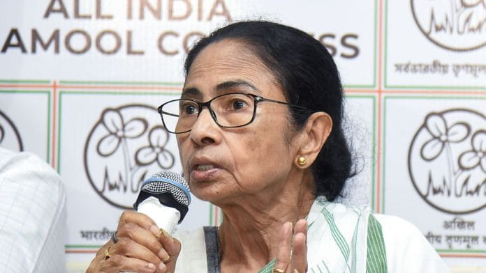 West Bengal Chief Minister and TMC Supremo Mamata Banerjee speaks to media after counting incidents of arson and vandalism at offices of the TMC were reported across the state, in Kolkata, Tuesday. | ANI