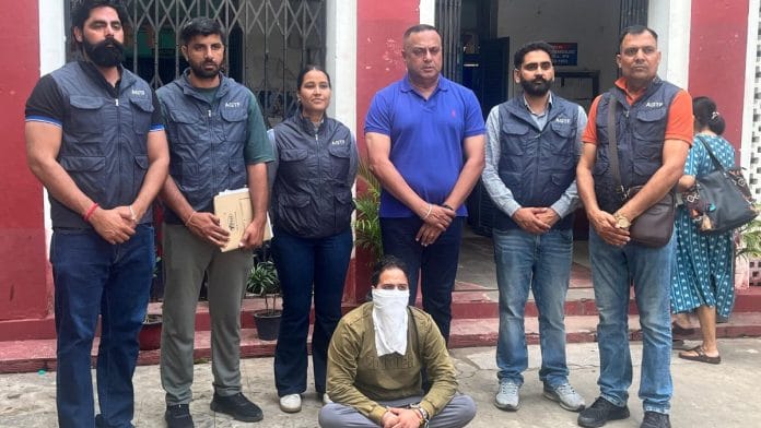Aditya Kapoor, after his arrest from Tripura. He was wanted for the shooting of a kabaddi promoter in Mohali | Photo: By special arrangement