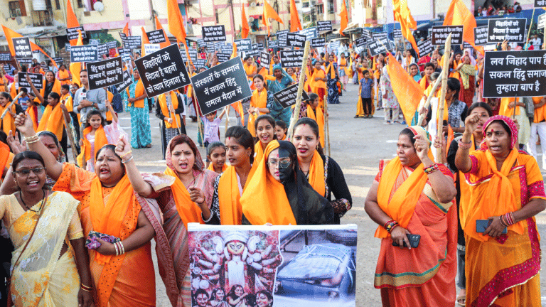 2 held for beating Muslim man over ‘love jihad’ allegations during Bajrang Dal protest in Bhopal