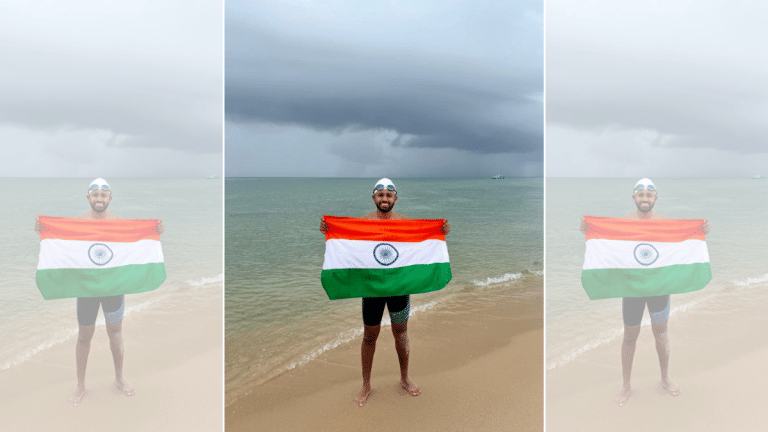8 hours, 10 minutes & an impressive feat—Navy officer Lt Cmdr Samar Hosur swims across Palk Strait
