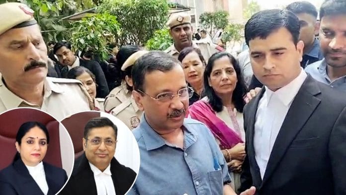 Justice Manoj Jain (inset, left) will hear the CBI's case against Arvind Kejriwal, replacing Justice Swarana Kanta Sharma (inset) | Credit: Delhi HC website/ANI