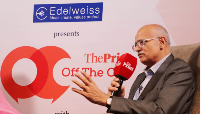 Vijay Gokhale in conversation with Shekhar Gupta & Swasti Rao during ThePrint Off the Cuff in Mumbai on 26 May 2026 | Vasant Prabhu
