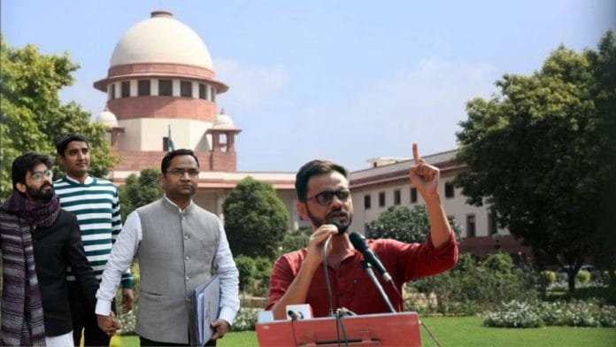 File photos of Delhi riots larger conspiracy case accused Sharjeel Imam (extreme left) and Umar Khalid (extreme right) | ANI
