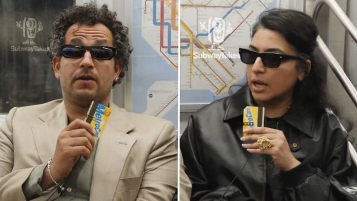 (L-R) Kareem Rahma, host of show 'SubwayTakes', and Pakistani singer Arooj Aftab | X/@SubwayTakes