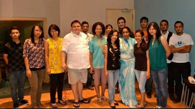 The Shillong Chamber Choir with founder and conductor Neil Nongkyrnih (centre in white shirt) | By special arrangement