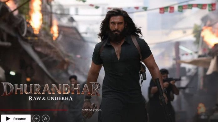 The Netflix landing screen for Dhurandhar Raw and Undekha | X