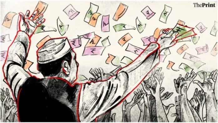 Is freebie culture sustainable in India? | Illustration: Prajna Ghosh | ThePrint