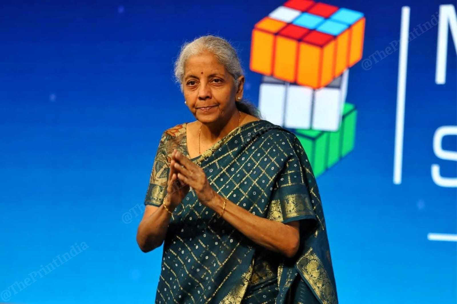 Finance Minister Nirmala Sitharaman at the Mindmine Summit in New Delhi Monday | Praveen Jain