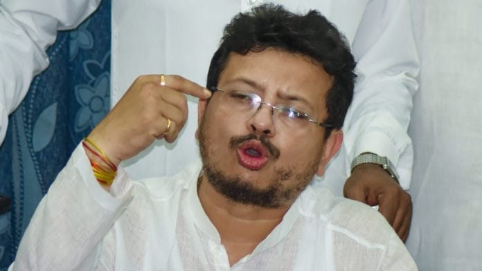 Kolkata, Jun 03 (ANI): Expelled TMC MLA Ritabrata Banerjee addresses the media, in Kolkata on Wednesday. (ANI Photo)