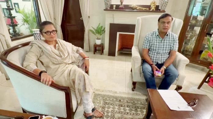 New Delhi, Jun 10 (ANI): TMC leader Sushmita Dev meets Assam Chief Minister Himanta Biswa Sarma, in New Delhi on Wednesday. She has resigned as Rajya Sabha Member of Parliament. (ANI Video Grab)