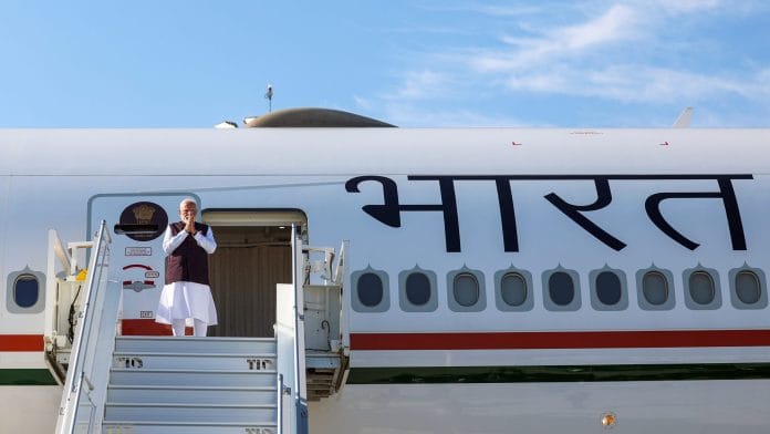 Representational Image | Prime Minister Narendra Modi greets as he departs from Nice for an official visit to Slovakia, in Nice on Sunday. (DPR PMO/ANI Photo)