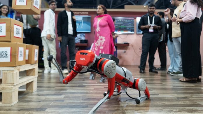Addverb's Trakr quadruped robot. Photographer: Ruhani Kaur/Bloomberg