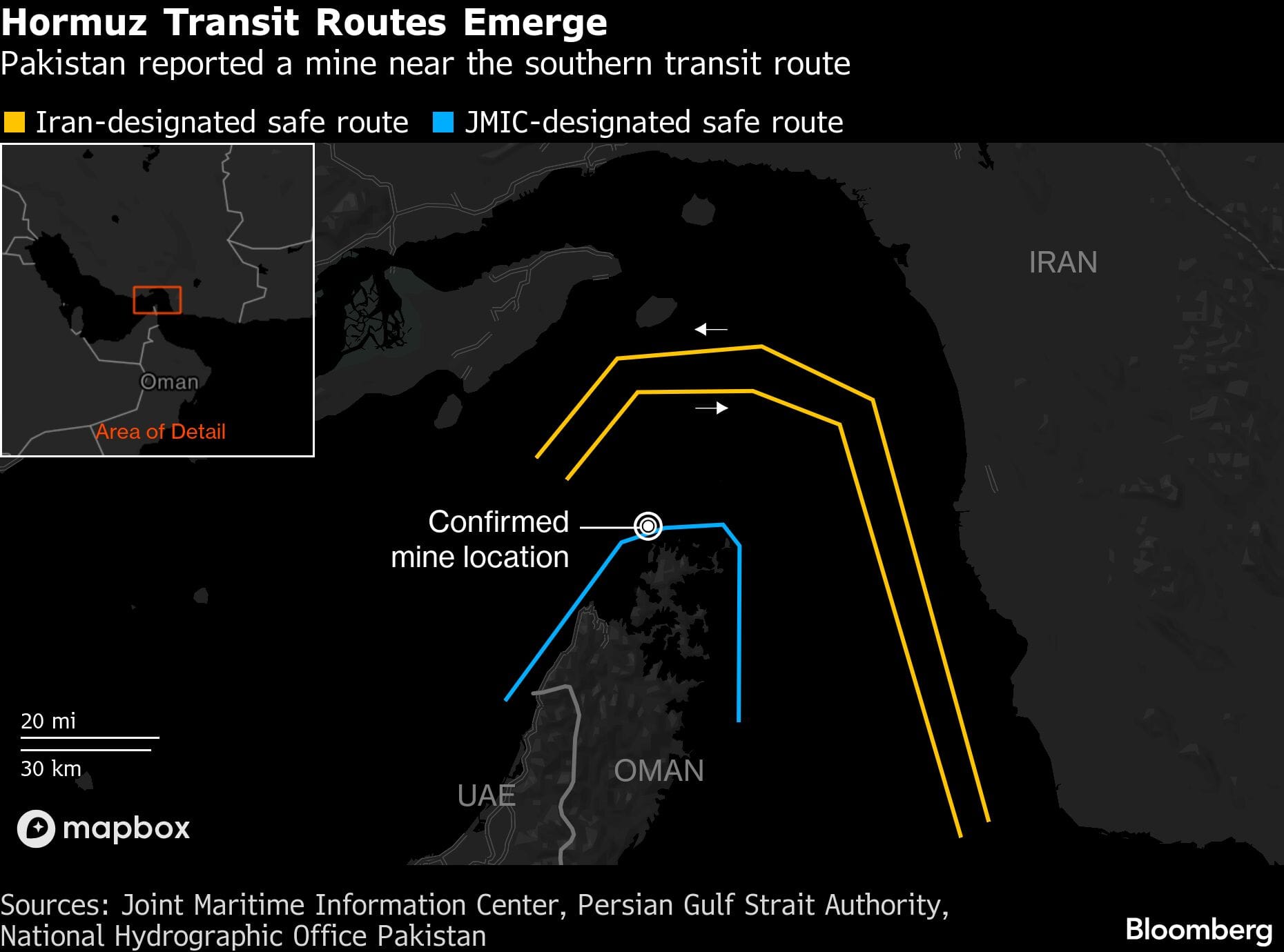 Hormuz Transit Routes Emerge | Pakistan reported a mine near the southern transit route