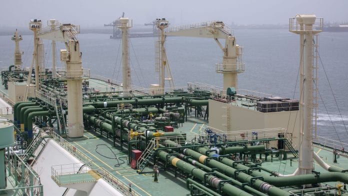 An LNG tanker in Karachi. Photographer: Asim Hafeez/Bloomberg