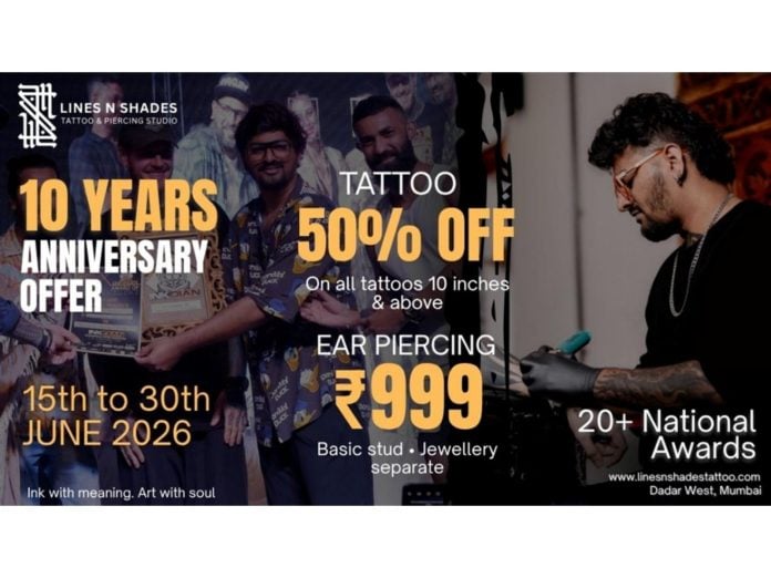 Lines N Shades Tattoo Studio Marks a Decade of Artistic Excellence in Mumbai