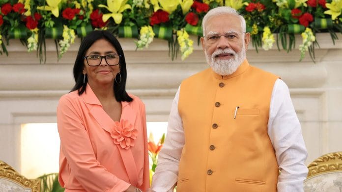 Venezuela’s Acting President Delcy Rodriguez and Prime Minister Narendra Modi (Photo/X@MEAIndia)