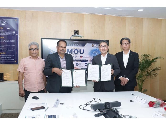SRM University-AP Signs an MOU with Technosmile to Facilitate Educational, Cultural and Professional Exchange