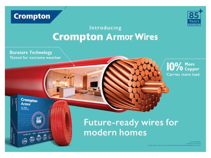 Crompton Enters India's House Wires Category with the Launch of Crompton Armor Wires