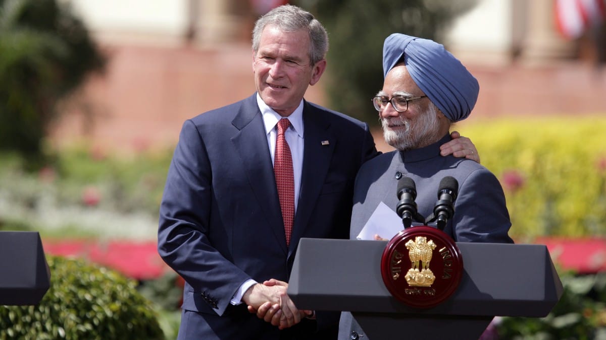 Then US President George W Bush with then PM Manmohan Singh during former's visit to India in March 2006 | flickr/US Embassy New Delhi