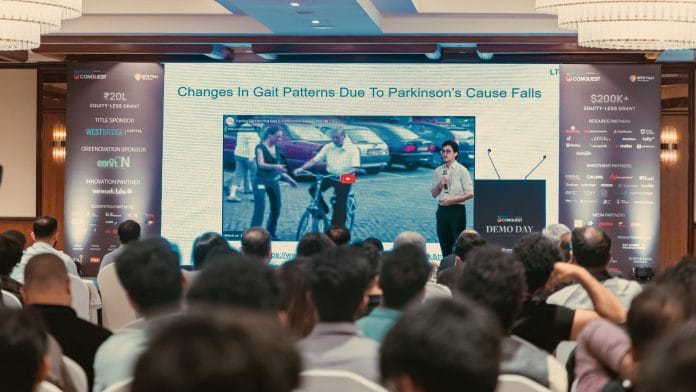 Amey Desai, founder of Lifespark Technologies, pitching on Demo Day '25