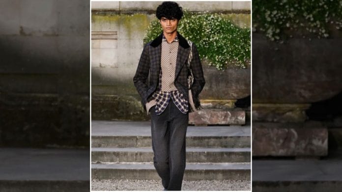 Yug Sanjay Devalia, a mechanical engineering student of Dwarkadas J Sanghvi College of Engineering in Mumbai, at his runway debut at Dior’s Spring/Summer 27 show in Paris | @yugdevalia, Instagram