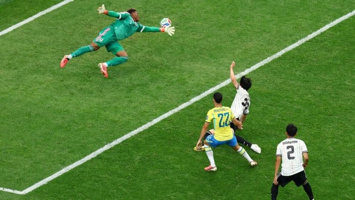 Gabriel Martinelli of Brazil finishes off in style against Japan at the 95th minute in the 2026 FIFA World Cup, securing a 2-1 win | Pedro Nunes | Reuters