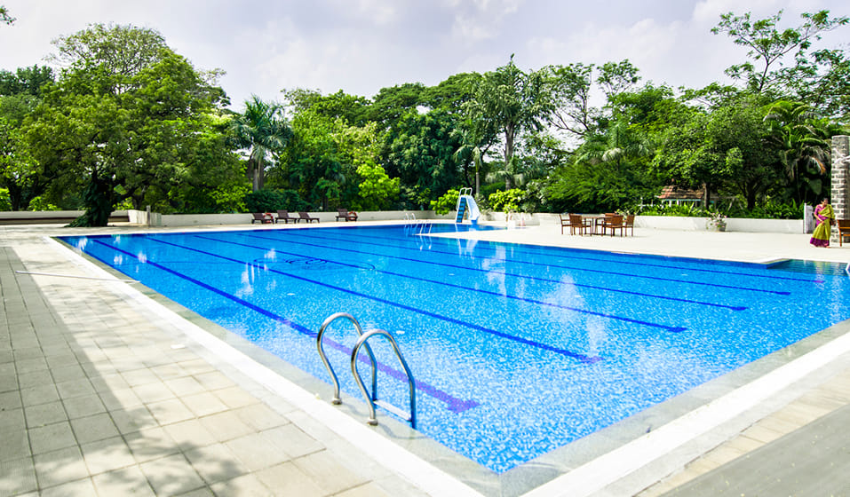 Panchu has alleged accessibility lapses at the Madras Club, especially the route toward the swimming pool | Photo: Madras Club website